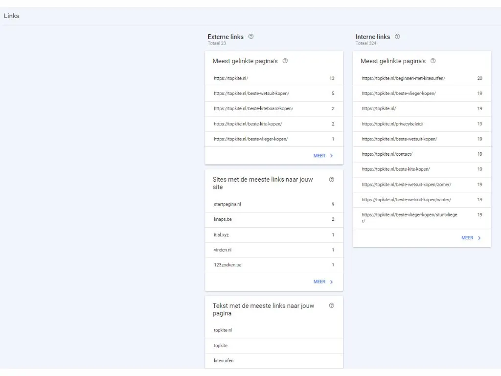 google-search-console-links-rapport