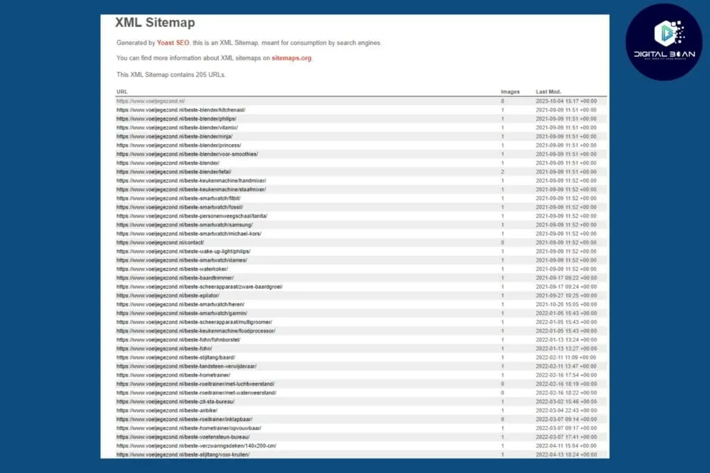 screenshot-van-xml-sitemap