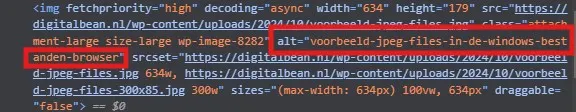 screenshot-google-dev-tool-alt-tekst-in-code